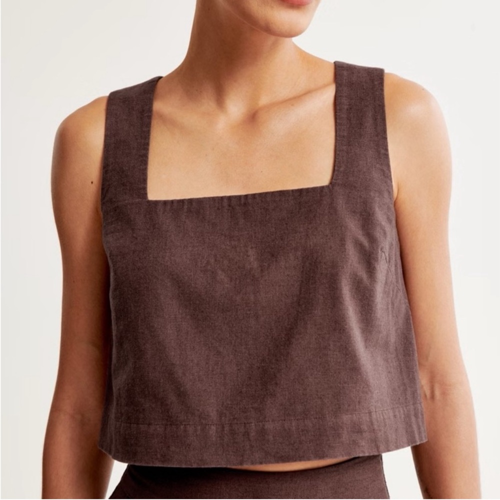 Abercrombie & Fitch | Linen-Blend Squareneck Set Top